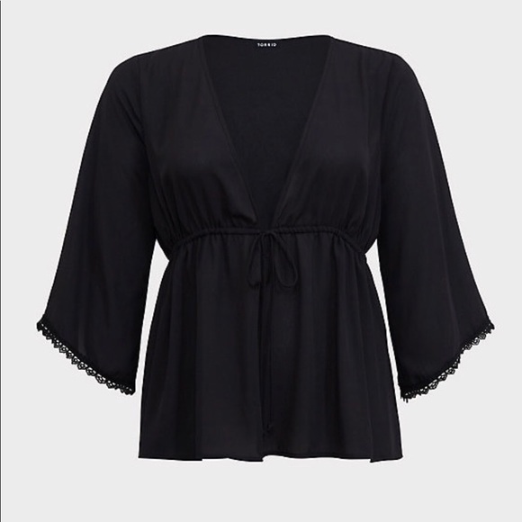 Torrid black tie chiffon babydoll - Picture 4 of 5